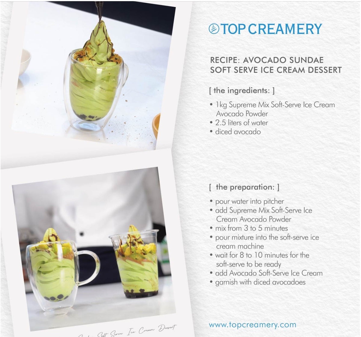 Supreme Mix Avocado Soft-Serve Ice Cream Powder 1kg